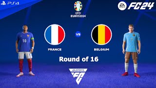 FC 24 PS4  France vs Belgium  UEFA Euro 2024 Round of 16 [upl. by Frances543]