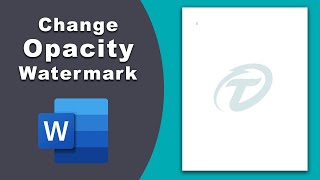 How to change the opacity of a picture watermark in microsoft word [upl. by Elvis]