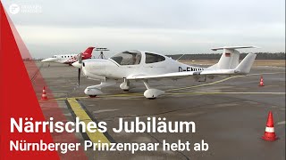 Närrisches Jubiläum beim Prinzenflug Prinzenpaare heben ab [upl. by Judon]