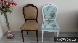 Sandalye yenileme🤩 eski sandalyenin muhteşem dönüşümüchair renovationdiy [upl. by Asirrak]