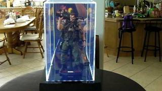 ACRYLIC DISPLAY CASE with LEDs for HOT TOYS ENTERBAY SIDESHOW MEDICOM amp other 12quot figures [upl. by Car]