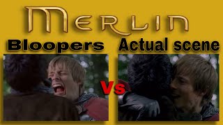 Merlin’s bloopers vs the actual scene [upl. by Berkley]