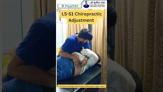 L5S1 Chiropractic Adjustment for Slipped disc pain relief chiropractor drsuniltank shorts [upl. by Clie295]