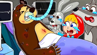 OH NO The Bear had an accident Who caused this Little Red Riding Hood  The Bear Cartoon [upl. by Shaine540]