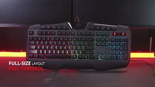 Tastatura gaming Trust GXT 881 Odyss Iluminare RGB [upl. by Gnik]