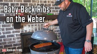 How to Cook Ribs on a Charcoal Grill  Baby Back Ribs on the Weber Kettle Grill [upl. by Materi432]