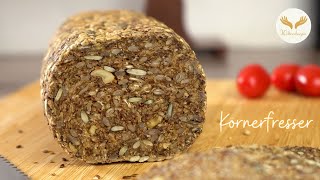 Das Körnerfresser Brot  komplett ohne Mehl gebacken günstig und gesund [upl. by Cruz]