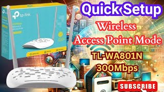 How to Setup TPLink TLWA801N 300Mbps Wireless Access Point  UrduHindi [upl. by Jahdol789]