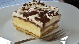 Prăjitura ”ecler” la tavă  Tray Bake Eclair Cake Eng Sub CC  Laura Laurentiu [upl. by Simeon]