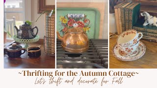 Cozy Cottage Fall Decorating  Cottagecore Fall  Thrifting for Fall Inspiration  Fall Decor [upl. by Kwasi547]