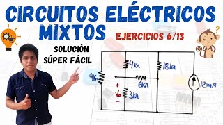 ⚠️CIRCUITOS RESISTIVOS MIXTOS complejos ⮞ 2 EJERCICIOS RESUELTOS Solución FÁCIL 😱 [upl. by Bradly465]