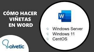 Como Hacer Viñetas en Word [upl. by Nnov]