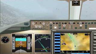 FS9  Difficult IFR landing at Innsbruck in a 767200 [upl. by Gallager]