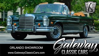 1969 Mercedes Benz 280SE Cabriolet For Sale Gateway Classic Cars of Orlando 2415 [upl. by Llyrehc80]