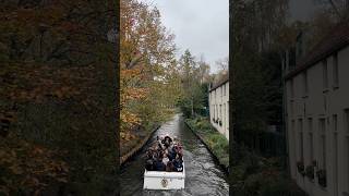 Travelling through the canals of Bruges Belgium 🇧🇪 🚤 brugge belgium canal boating [upl. by Fredel623]