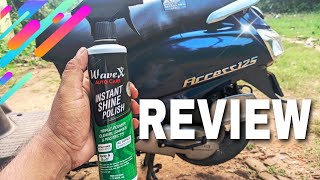 Wavex Instant Shine Polish Review amp Demo  Quick and easy car bike shine [upl. by Seabrooke525]