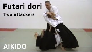 Aikido  FUTARI DORI ninin dori two attackers by Stefan Stenudd in 2007 [upl. by Ulane668]