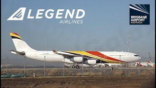 Legend Airlines A340 Brisbane Airport BNE YRLRD [upl. by Natsirk]