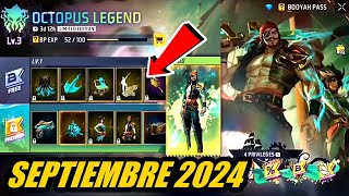 NUEVO PASE BOOYAH DE SEPTIEMBRE 2024 DE FREE FIRE  PASE ELITE SEPTIEMBRE COMPLETO CON EMOTE Y MAS [upl. by Darum]