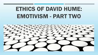 Ethics of David Hume Part Two [upl. by Akerley189]