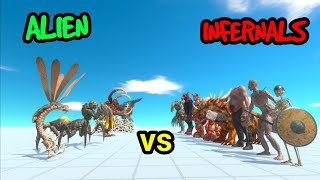 1 vs 1 alien exotica vs infernals Animal Revolt Battle Simulator [upl. by Lichtenfeld459]