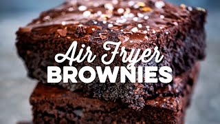 Air Fryer Brownies  Supergolden Bakes [upl. by Koehler]