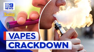 Disposable vapes will be banned at Australian border in 2024  9 News Australia [upl. by Derek]