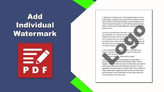 How to insert multiple watermarks to certain pages of a pdf document in PDFXChange Editor [upl. by Eentihw449]