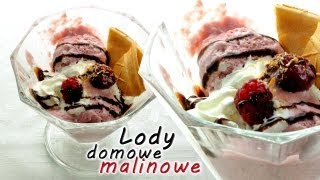 Domowe Lody Malinowe  smaczneprzepisypl [upl. by Hsetim505]