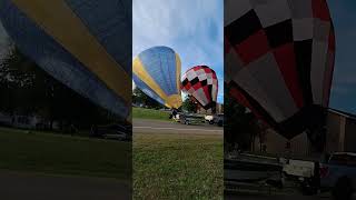 Hot Air Balloons in Rhinelander Wisconsin  Hodag Park  81124 [upl. by Sewellyn]