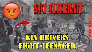 Angry People Drive Kias  Man Fights Teenager On Pedal Bike INSTANT KARMA [upl. by Eedna647]