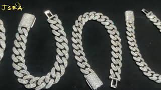 High Quality 6mm Cuban Chain Men Moissanite 925 Silver Hip Hop Jewelry [upl. by Andrea]