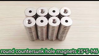 Large Size Round Countersunk Hole Magnets [upl. by Ybot323]