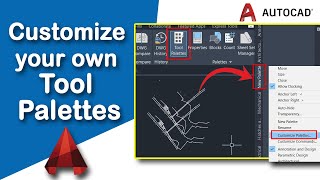 How to Create and Customize your own Tool Palettes in AutoCAD [upl. by Neret72]