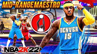 CARMELO ANTHONY quotMIDRANGE MAESTROquot BUILD is OVERPOWERED in NBA 2K22 [upl. by Starlene]