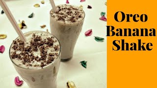 Oreo Banana Shake Recipe  Banana Milk Shake  Kids Special Banana Smoothie  Healthy shake [upl. by Herring]