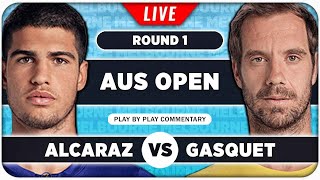 ALCARAZ vs GASQUET • Australian Open 2024 • LIVE Tennis PlaybyPlay Stream [upl. by Benedick]