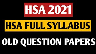 hsa examhsa exam syllabushsa notification 2020hsa exam 2020simpler than you thinkhsa 2021hsa [upl. by Trant]