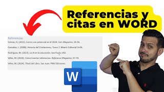 Cómo insertar citas y referencias en Microsoft Word fácil [upl. by Ayarahs767]