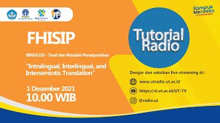 Intralingual Interlingual and Intersemiotic Translation  BING4318 Teori amp Masalah Penerjemahan [upl. by Aidul678]