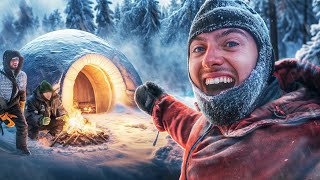 48H POUR CONSTRUIRE UN IGLOO À 30°C  froid extrême 🥶 [upl. by Nirac939]