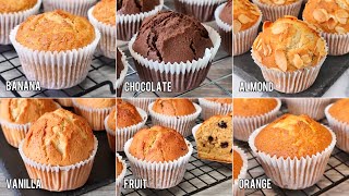 6 easy muffins recipes anyone can make Soft fluffy and delicious Easy Baking [upl. by Ludovick589]