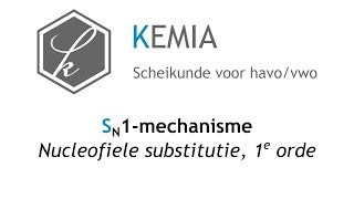 SN1mechanisme Nucleofiele substitutie 1e orde [upl. by Utas]