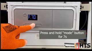 How To Remove F70 Fault Code On Glowworm Boiler [upl. by Kcirddes]