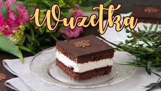 WUZETKA Rezept  Polnischer Schoko Blechkuchen mit Sahne amp Kirschen backen  absolut lecker [upl. by Ahsonek756]