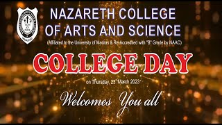 NAZARETH COLLEGE OF ARTS AND SCIENCE  COLLEGE DAY  23rd MARCH 2023  Video bySTUDIO ZOOM [upl. by Jacques]