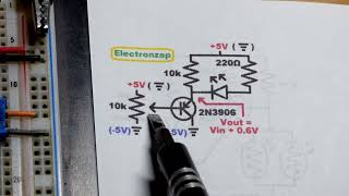 PNP BJT Emitter Follower controlling LED Brightness Demo Circuit [upl. by Sabah62]