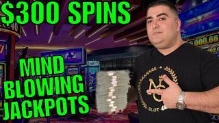 MIND BLOWING JACKPOTS On High Limit Slots  300 MAX BETS [upl. by Owiat]