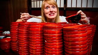 I Tried Japan’s INSANE AllYouCanEat Noodle Challenge 200 bowls of Wanko Soba [upl. by Gnex]