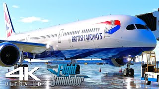 INSANE GRAPHICS  MSFS Realistic 7 Hour Full Flight To Boston Airport  Boeing 78710 Dreamliner [upl. by Assilrac231]